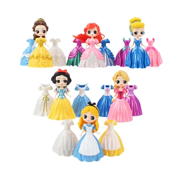 6pcs/set 8cm Snow White Belle Cinderella Q Version Princess Change Clothes Doll Cute Figure Toys
6pcs/set 8cm Snow White Belle Cinderella Q Version Princess Change Clothes Doll Cute Figure Toys