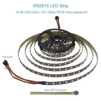 12V WS2812B RGB Addressable LED Strip Light WS2813 12V LED Pixel Tape Light WS2815 Programmable Strip 16.4ft/5m 300led jk781
12V WS2812B RGB Addressable LED Strip Light WS2813 12V LED Pixel Tape Light WS2815 Programmable Strip 16.4ft/5m 300led jk781