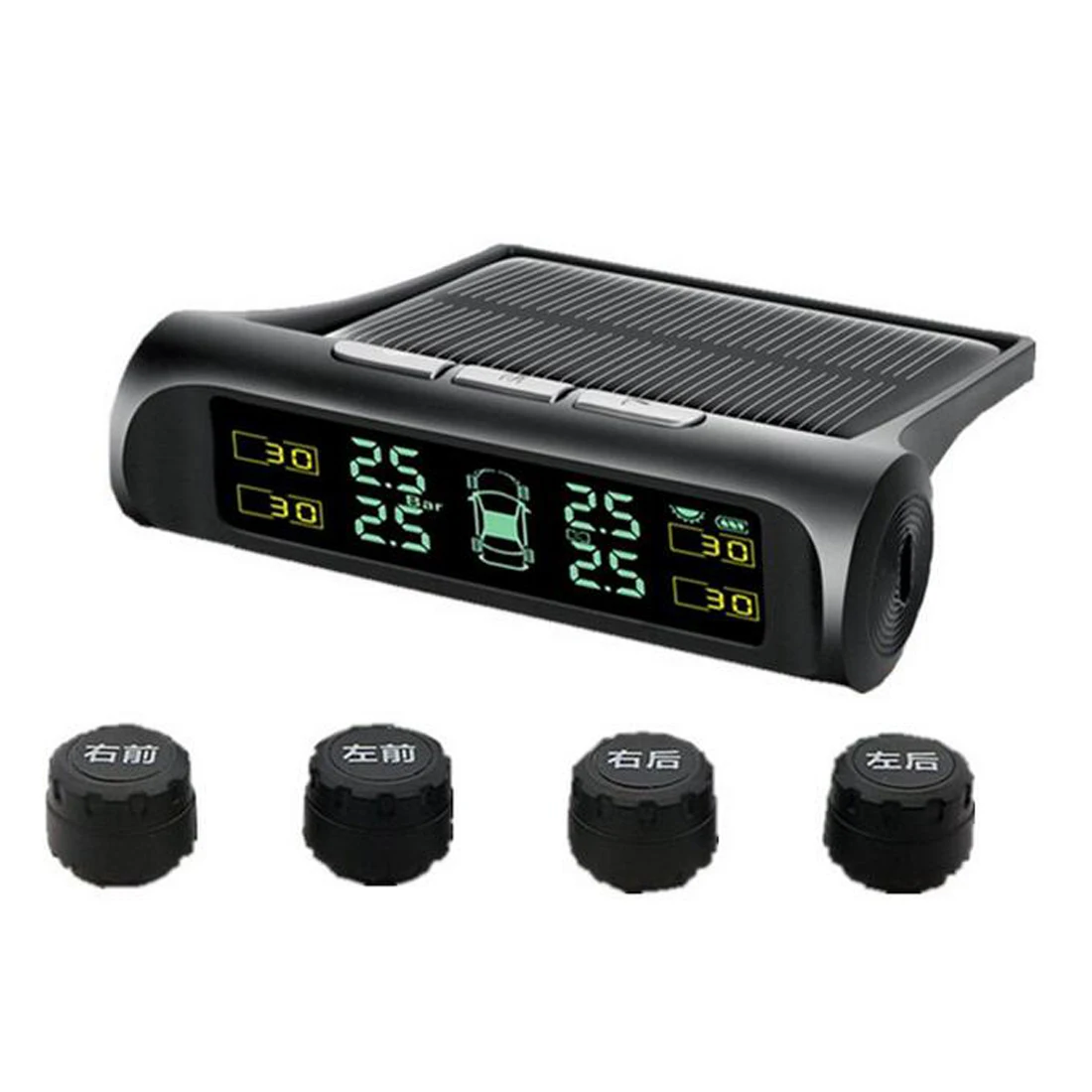 Solar Power TPMS Car Tire Pressure Monitoring for SUV Temperature Warning System Solar Power Digital LCD Security Alarm Systems
Solar Power TPMS Car Tire Pressure Monitoring for SUV Temperature Warning System Solar Power Digital LCD Security Alarm Systems