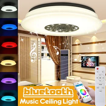 LED Music Ceiling Light 80W RGB bluetooth Speaker Lamp 110-220V Remote Dimmable APP Smart Colorful Home Party Bedroom Lighting
LED Music Ceiling Light 80W RGB bluetooth Speaker Lamp 110-220V Remote Dimmable APP Smart Colorful Home Party Bedroom Lighting