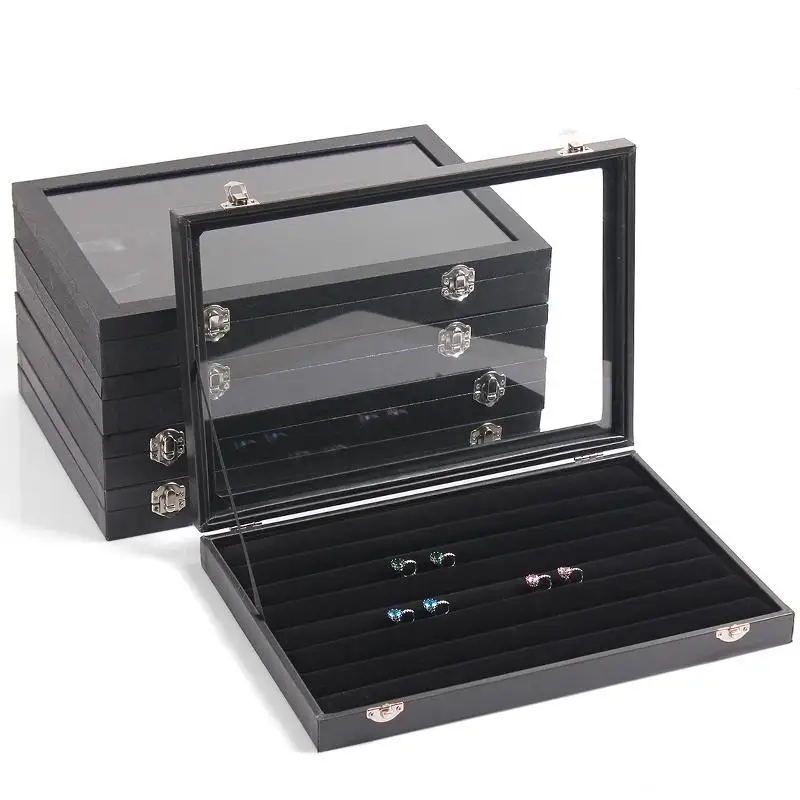 Top Grade Leather Flannel Jewelry Box Jewlery Box Ring Necklace Ear Stud Earrings Seperated Accessories Show Storage Box
Top Grade Leather Flannel Jewelry Box Jewlery Box Ring Necklace Ear Stud Earrings Seperated Accessories Show Storage Box