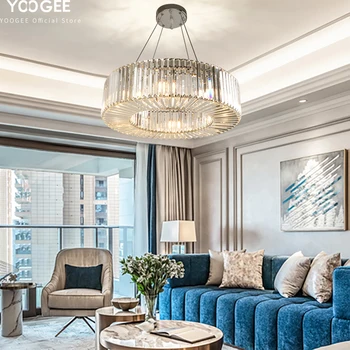 Modern Crystal Round Chandelier Living room Luxury Cristal Lights Lustre Dining room Lobby Bedroom Indoor Lighting
Modern Crystal Round Chandelier Living room Luxury Cristal Lights Lustre Dining room Lobby Bedroom Indoor Lighting