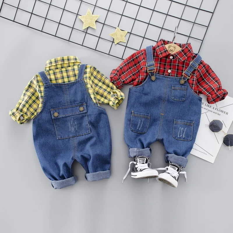 Boys Clothing Sets 2019 Spring Autumn Children Kids Fashion Cotton Plaid Shirt+bib Pants 2pcs Outfits For Boys Suit 1-4 Years
Boys Clothing Sets 2019 Spring Autumn Children Kids Fashion Cotton Plaid Shirt+bib Pants 2pcs Outfits For Boys Suit 1-4 Years