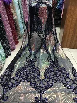 2019 African high quality velvet sequence French Nigerian sequins net tulle mesh Swiss lace fabric for dress 5yards/lot Pink
2019 African high quality velvet sequence French Nigerian sequins net tulle mesh Swiss lace fabric for dress 5yards/lot Pink