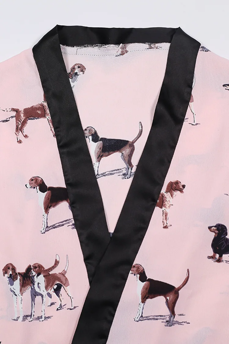 Waliicorners Cute dog female nightgown underwear set pink animal sexy lace bathrobe home service sleepwear women robe nightdress Lingerie set 26 H7f8e2f18c0d142dfb1d6daddfdff53424
