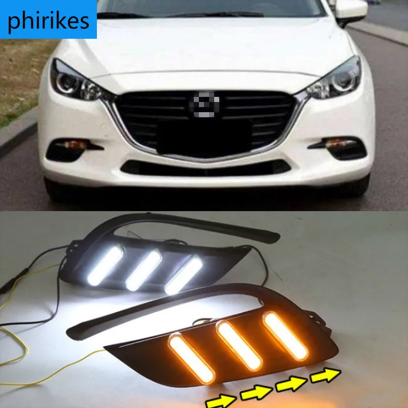 2 шт. LED DRL для Mazda 3 axela 2017 2018 12V светодиодный DRL вождения автомобиля противотуманные фары Противотуманные фары с указатель поворота стиль реле
2 шт. LED DRL для Mazda 3 axela 2017 2018 12V светодиодный DRL вождения автомобиля противотуманные фары Противотуманные фары с указатель поворота стиль реле