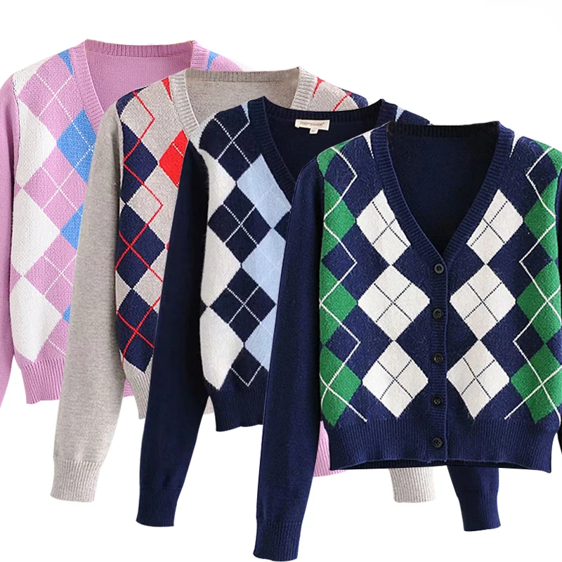 Cardigan Sweater 2020 new women's sweater fashion plaid V-neck cardigan sweater elegant ladies wild Tops sweaters coat
Cardigan Sweater 2020 new women's sweater fashion plaid V-neck cardigan sweater elegant ladies wild Tops sweaters coat