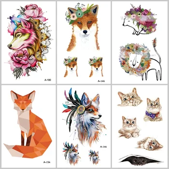 WYUEN Fox Cat Temporary Tattoos on The Body for Women Man Lion Horse Flower Fake Tattoo 9.8X6cm Waterproof Tatoo Sticker A-091
WYUEN Fox Cat Temporary Tattoos on The Body for Women Man Lion Horse Flower Fake Tattoo 9.8X6cm Waterproof Tatoo Sticker A-091