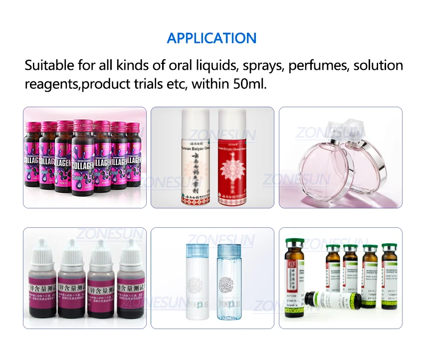 ZONESUN 10 Heads Digital Control Perfume Vial Oral Liquid Filling Machine ZS-YTPP10