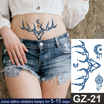 Juice tattoo high quality Super waterproof Temporary tattoo stickers Reindeer Unicorn Dreamcatcher arm body art ink blue tattoos
Juice tattoo high quality Super waterproof Temporary tattoo stickers Reindeer Unicorn Dreamcatcher arm body art ink blue tattoos