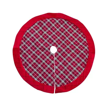 New Year 100cm Red Plaid Double Layers Red Edge Christmas Tree Skirt Xmas Tree Skirt For Holiday Christmas Decorations
New Year 100cm Red Plaid Double Layers Red Edge Christmas Tree Skirt Xmas Tree Skirt For Holiday Christmas Decorations