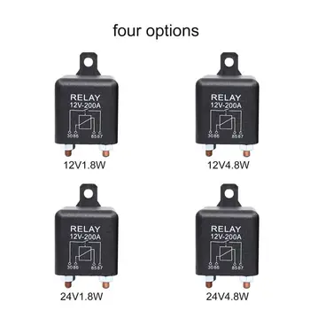 DC 12V/24V Car Automotive 200A High Current Emergency Power Start Relay 1.8W/4.8W Auto Vehicle Set Starter Relay
DC 12V/24V Car Automotive 200A High Current Emergency Power Start Relay 1.8W/4.8W Auto Vehicle Set Starter Relay