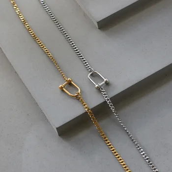 Amaiyllis Minimalist Horseshoe Buckle Clavicle Chain Necklace Heavy Industry Wind Couple Models Necklace For Lovers Jewelry
Amaiyllis Minimalist Horseshoe Buckle Clavicle Chain Necklace Heavy Industry Wind Couple Models Necklace For Lovers Jewelry