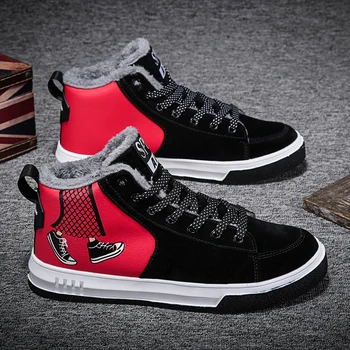Winter Couple Casual Shoes High Top Plus velvet Men Sneakers Shoes Fashion Outdoor Comfortable Keep Warm Designer Leisure Shoes
Winter Couple Casual Shoes High Top Plus velvet Men Sneakers Shoes Fashion Outdoor Comfortable Keep Warm Designer Leisure Shoes