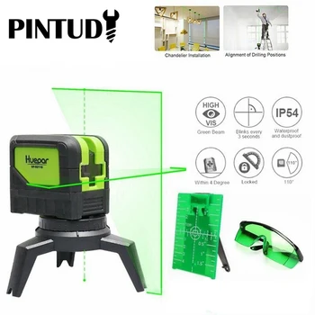 PINTUDY Green Beam 2 Cross Line Laser Level Dots Vertical Horizontal Self Leveling +Target Card +Glasses 9211 Construction Tools
PINTUDY Green Beam 2 Cross Line Laser Level Dots Vertical Horizontal Self Leveling +Target Card +Glasses 9211 Construction Tools