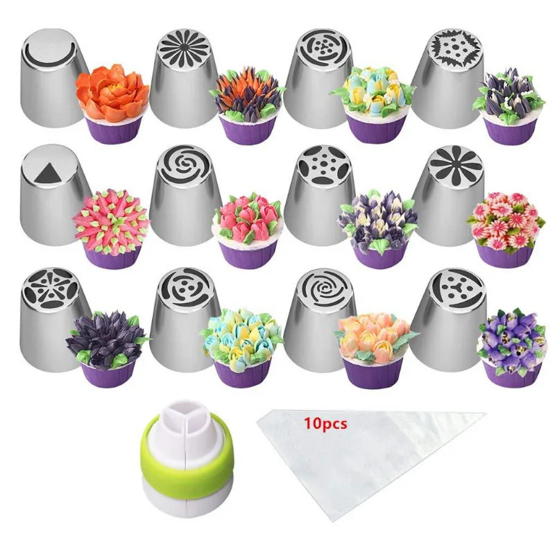 15/31/88PCs Cream Pastry Decorating Tips Set Stainless Steel Russian Tulip Icing Piping Cake Nozzles Cupcake Baking Tools
15/31/88PCs Cream Pastry Decorating Tips Set Stainless Steel Russian Tulip Icing Piping Cake Nozzles Cupcake Baking Tools