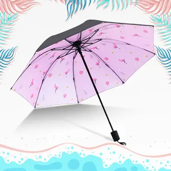 Portable Umbrella Travel Waterproof Rainy Day Flamingo Tri-Folded Black Adhesive Cloth Protection Storage Sunshade
Portable Umbrella Travel Waterproof Rainy Day Flamingo Tri-Folded Black Adhesive Cloth Protection Storage Sunshade
