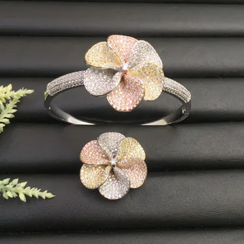 Vanifin Fashion Jewelry Elegant Vivid Blooming Camellia Micro Plated Party Romantic Bangle With Ring Banquet Daily Best Gift
Vanifin Fashion Jewelry Elegant Vivid Blooming Camellia Micro Plated Party Romantic Bangle With Ring Banquet Daily Best Gift