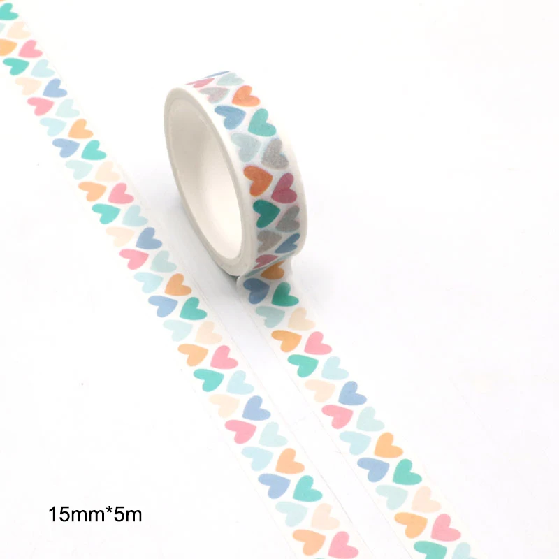 1pcs Colorful Love Heart Washi Tape Adhesive Paper Tape School Office Supplies DIY Scrapbooking Decorative Sticker Tape 5m
1pcs Colorful Love Heart Washi Tape Adhesive Paper Tape School Office Supplies DIY Scrapbooking Decorative Sticker Tape 5m