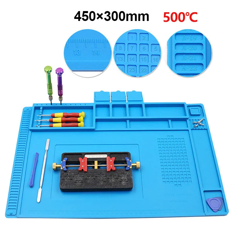 Heat Insulation Silicone Working Mat Heat-resistant Soldering Station Repair Insulator Pad Maintenance Platform Magnetic cushion
Heat Insulation Silicone Working Mat Heat-resistant Soldering Station Repair Insulator Pad Maintenance Platform Magnetic cushion