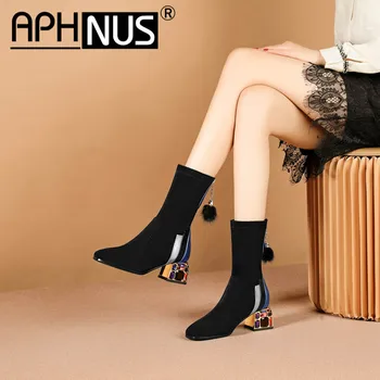 APHNUS Womens Boots Mixed Colors Rhinestone Short Ankle booties Low Mid Heels PumpsWoman 2020 Shoes For Women New Boot
APHNUS Womens Boots Mixed Colors Rhinestone Short Ankle booties Low Mid Heels PumpsWoman 2020 Shoes For Women New Boot