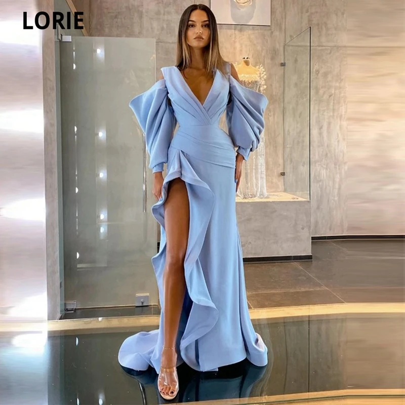 Сексуальные вечерние платья LORIE 2021, с V-образным вырезом, со складками, короткими рукавами-фонариками, с разрезом сбоку, официальное арабское платье для выпускного вечера, вечернее платье знаменитости
Сексуальные вечерние платья LORIE 2021, с V-образным вырезом, со складками, короткими рукавами-фонариками, с разрезом сбоку, официальное арабское платье для выпускного вечера, вечернее платье знаменитости