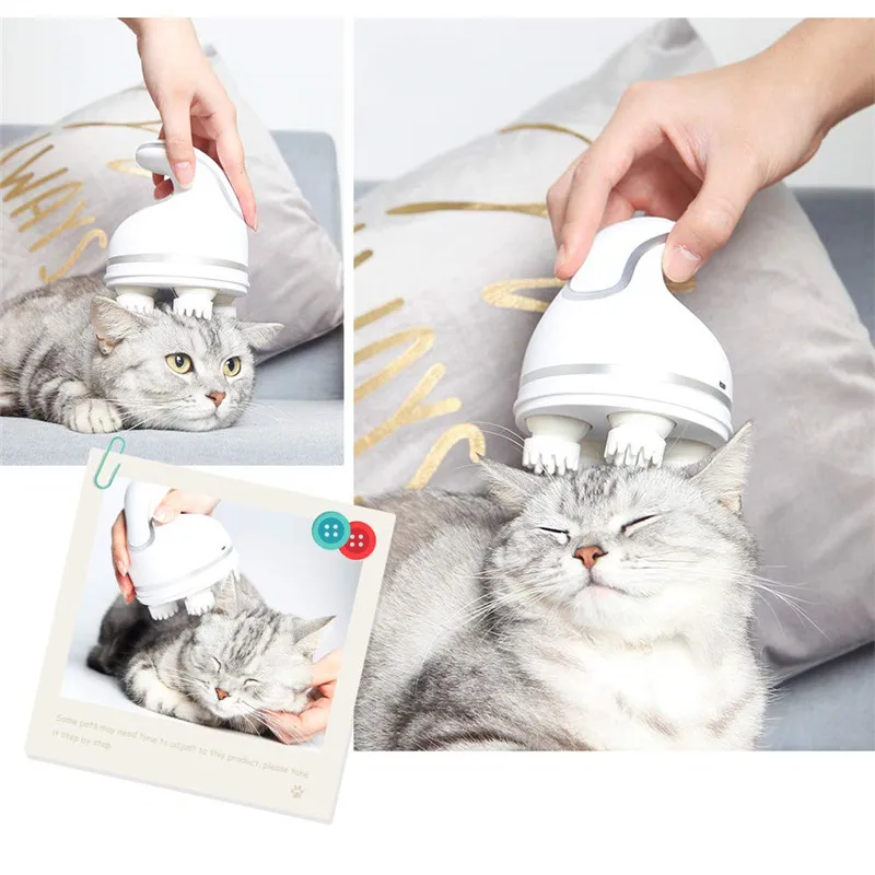 Pet Intelligent Charging Cat Massager 3D Head Massager Cats Automatic Rotate Waterproof Electric Dragon Claw Han Cleaner Dust Pet Intelligent Charging Cat Massager 3D Head Massager Cats Automatic Rotate Waterproof Electric Dragon Claw Han Cleaner Dust
