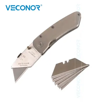 Stainless Steel Utility Knife Foldable Cutter Hand Cutting Tools Sharp Head with blades for Woodworking Outdoor Camping Use
Stainless Steel Utility Knife Foldable Cutter Hand Cutting Tools Sharp Head with blades for Woodworking Outdoor Camping Use