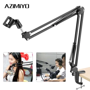 AZiMiYO Broadcasting Studio Microphone Stand For Suspension Arm Adjustable Metal Holder With Mic Clip Table Mounting Clamp
AZiMiYO Broadcasting Studio Microphone Stand For Suspension Arm Adjustable Metal Holder With Mic Clip Table Mounting Clamp
