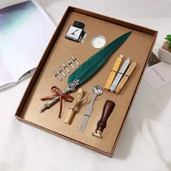 Clear Stamps Retro Vintage Calligraphy Feather Dip Pen Writing Ink Set Stationery Quill Fountain Pens Vintage Pen HF
Clear Stamps Retro Vintage Calligraphy Feather Dip Pen Writing Ink Set Stationery Quill Fountain Pens Vintage Pen HF