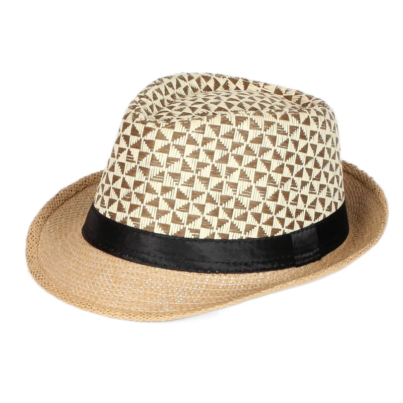 

Wholesale Fashion Lady Fedora Trilby Gangster Cap Straw Panama Hat Men Women Summer Beach Paper Jazz Hats Spring Summer Autumn