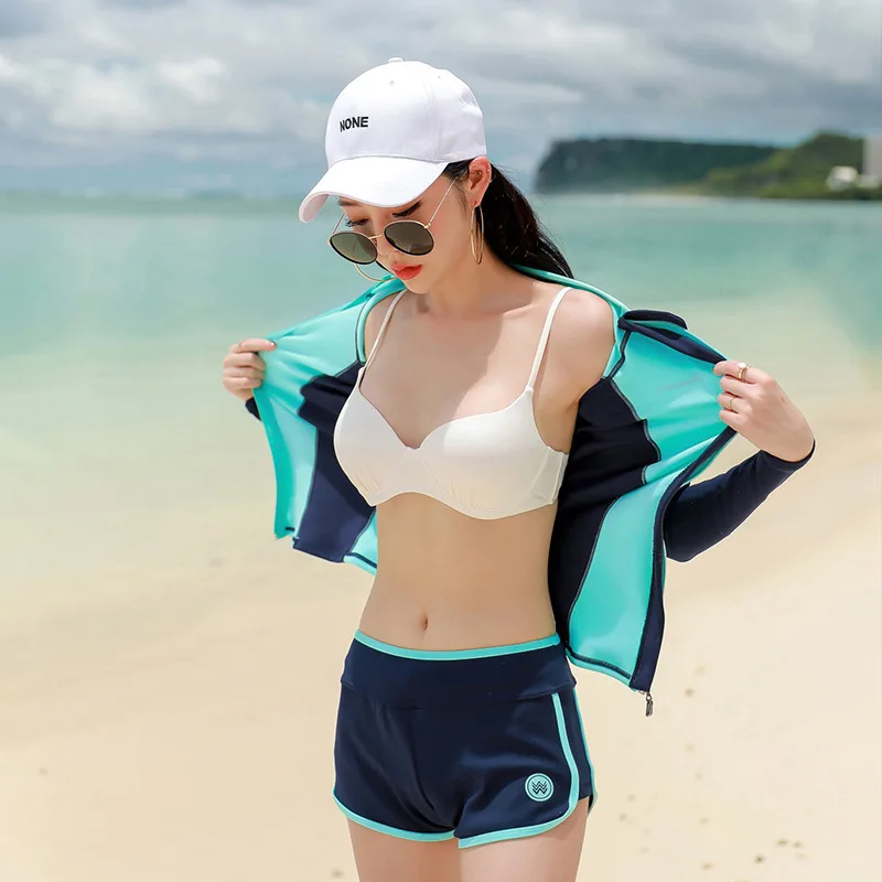 2019 New Style Long Sleeve Three-piece Set Swimsuit Women's Split Type Boxer Bikini Push up Underwire Size Chest Swimwear
2019 New Style Long Sleeve Three-piece Set Swimsuit Women's Split Type Boxer Bikini Push up Underwire Size Chest Swimwear