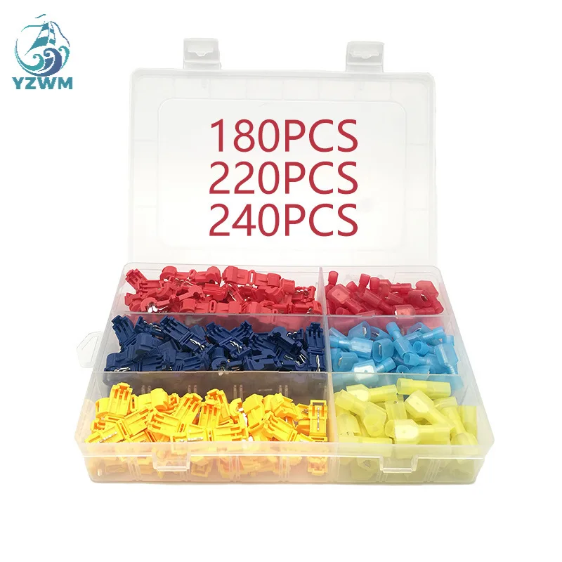 240 / 220 / 180pcs non peeling T-type non broken wire fast wiring terminal clip wire clip connector
240 / 220 / 180pcs non peeling T-type non broken wire fast wiring terminal clip wire clip connector