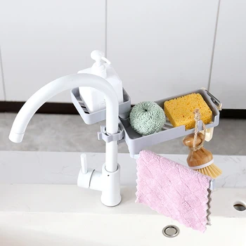 Double Layer Faucet Rack Multifunctional Sink Sponge Holder Faucet Rack Hollow Storage Shelf for Kitchen LB88 
Double Layer Faucet Rack Multifunctional Sink Sponge Holder Faucet Rack Hollow Storage Shelf for Kitchen LB88