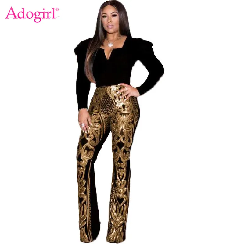 Adogirl Floral Sequins Women Flare Pants High Waist Fashion Sexy Foot Cut Trousers Night Club Outfits 2019 Christmas Uniform
Adogirl Floral Sequins Women Flare Pants High Waist Fashion Sexy Foot Cut Trousers Night Club Outfits 2019 Christmas Uniform