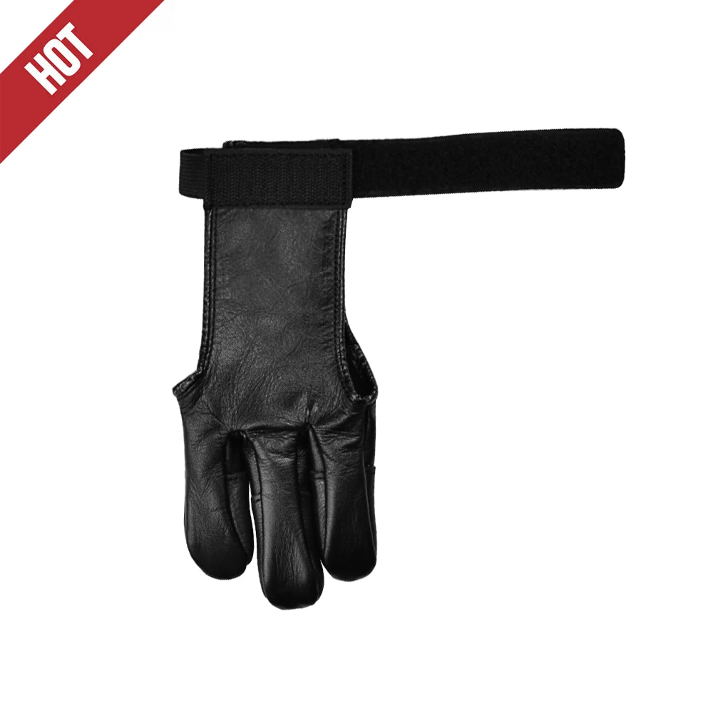 

2019 ELONG New 1x 3 Fingers Guard Leather Protective Glove For Archery Bow Hunting Shooting Durable Indoor Outdoor Free Shipping