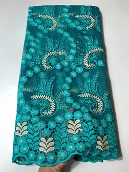 Green African Lace Fabric 2019 French Cord Lace Fabric Embroidered Nigerian Tulle Lace Fabric With Stones For Wedding Dress 
Green African Lace Fabric 2019 French Cord Lace Fabric Embroidered Nigerian Tulle Lace Fabric With Stones For Wedding Dress