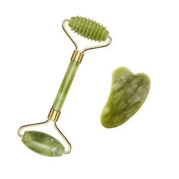 Green Roller Natural Jade Scraper Massager and Tools Stones Therapy Scraper Health for Face Neck Back and Jawline
Green Roller Natural Jade Scraper Massager and Tools Stones Therapy Scraper Health for Face Neck Back and Jawline