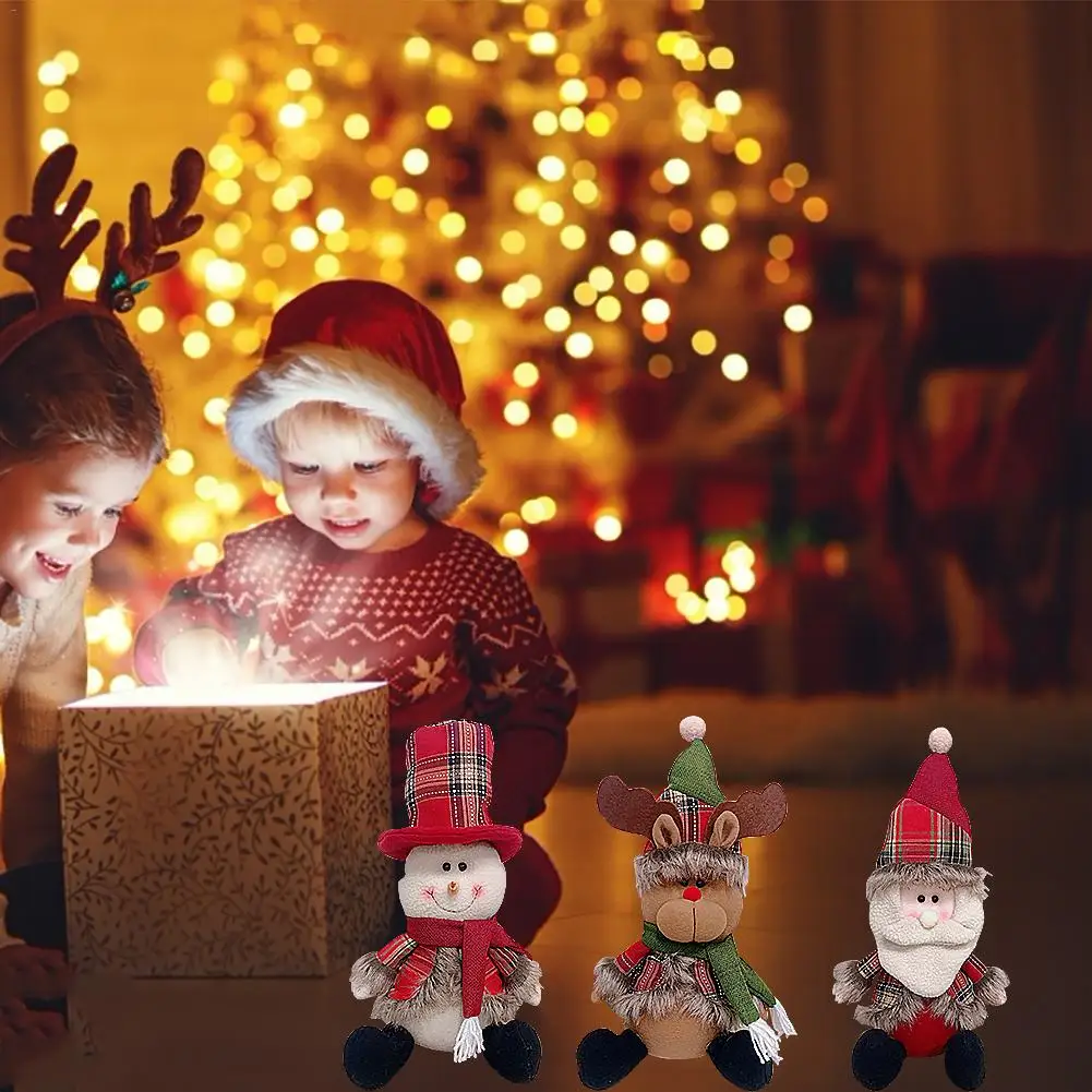 gifts cute christmas santa claus snowman elk doll toys christmas
