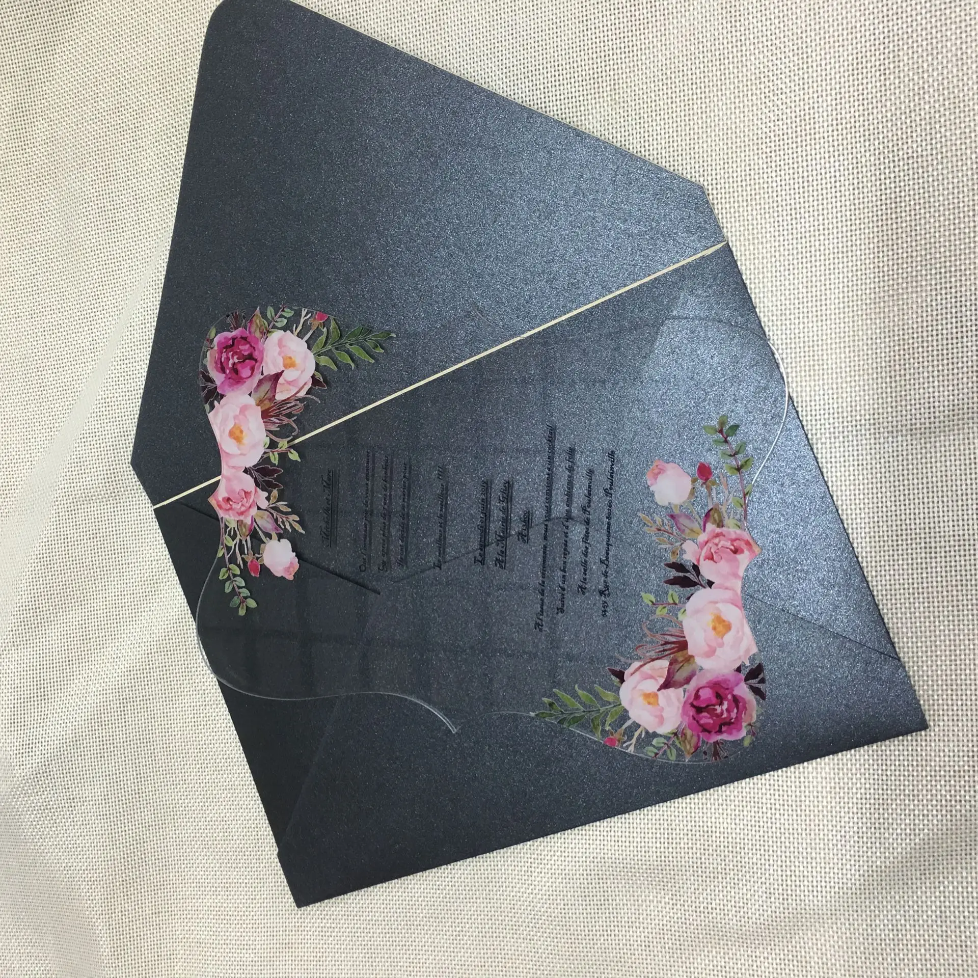 50pcs new elegant transparent acrylic wedding invitation card with personalization
50pcs new elegant transparent acrylic wedding invitation card with personalization