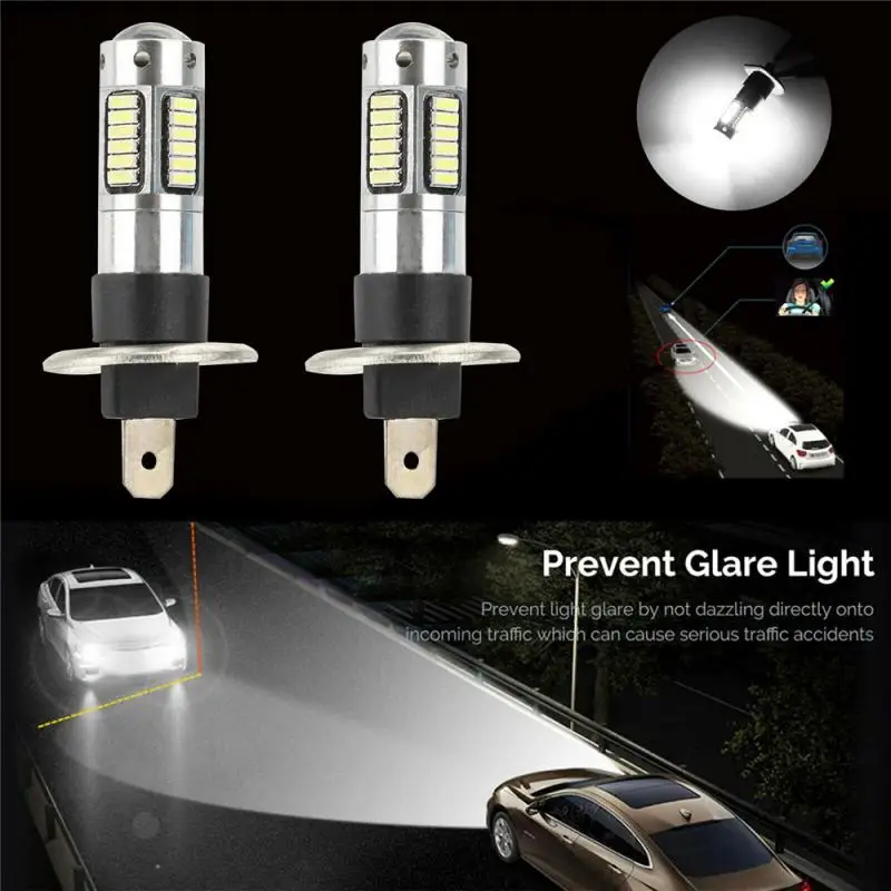 1Pcs Super Bright H1 LED Bulb LED projector Fog Light Bulbs 6500K White Driving Day Running Lamp Automobiles Bulbs