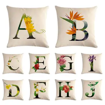 Plant Lily Rose Pattern cushion cover English letter pillow cover linen car chair sofa fashion home decoration 45x45cm
Plant Lily Rose Pattern cushion cover English letter pillow cover linen car chair sofa fashion home decoration 45x45cm