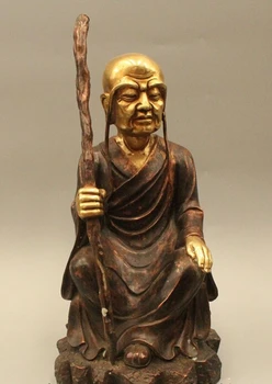 wholesale factory 17" Chinese Buddhism Folk Bronze Gild eighteen Arhat with Long Eyebrow Buddha AE1024
wholesale factory 17" Chinese Buddhism Folk Bronze Gild eighteen Arhat with Long Eyebrow Buddha AE1024