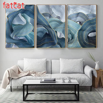 FATCAT Diy Diamond Painting Blue Green Gold Lines Wavy Geometric 5D Full mosaic Diamond Embroidery Wall Art 3pcs/set AE1019
FATCAT Diy Diamond Painting Blue Green Gold Lines Wavy Geometric 5D Full mosaic Diamond Embroidery Wall Art 3pcs/set AE1019