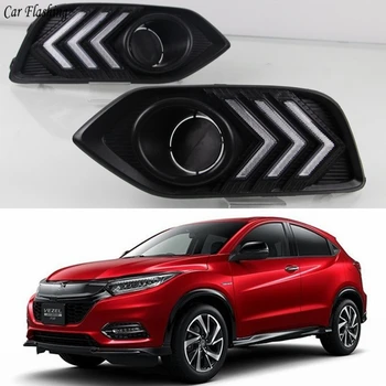 Car Flashing 1Pair DRL For Honda HR-V HRV Vezel EU 2018 2019 Daytime Running Lights 12v abs fog lamp cover with turn signal
Car Flashing 1Pair DRL For Honda HR-V HRV Vezel EU 2018 2019 Daytime Running Lights 12v abs fog lamp cover with turn signal