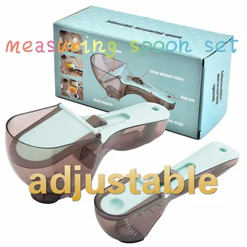 Upgrade Adjustable Measuring Spoon Set Multifunctional Baking Tool Measuring Spoon Precision Plastic Scale Spoon Kitchen Tool
Upgrade Adjustable Measuring Spoon Set Multifunctional Baking Tool Measuring Spoon Precision Plastic Scale Spoon Kitchen Tool