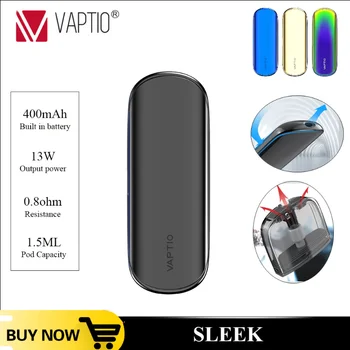 Electronic Cigarettes Vaptio SLEEK Kit Vape Pod System 400mAh 1.5ml Pod Vaporizer Built in Battery 0.8ohm Airflow Control Vapor
Electronic Cigarettes Vaptio SLEEK Kit Vape Pod System 400mAh 1.5ml Pod Vaporizer Built in Battery 0.8ohm Airflow Control Vapor