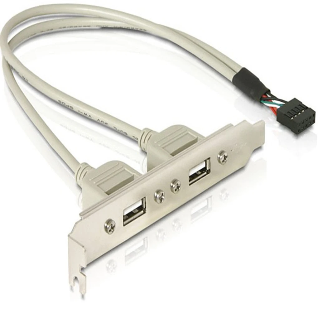 New Mainboard 2 Port USB 2.0 to 9 Pin Header Bracket Extension Cable Adapter for Computer Rear Panel Bracket 9Pin Extend Cord
New Mainboard 2 Port USB 2.0 to 9 Pin Header Bracket Extension Cable Adapter for Computer Rear Panel Bracket 9Pin Extend Cord