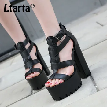 LTARTA 2020 Summer Fashion Hate Sky High Thick Bottom Thick Heel Waterproof Platform Nightclub Hollow Female Women's Sandals JXQ
LTARTA 2020 Summer Fashion Hate Sky High Thick Bottom Thick Heel Waterproof Platform Nightclub Hollow Female Women's Sandals JXQ