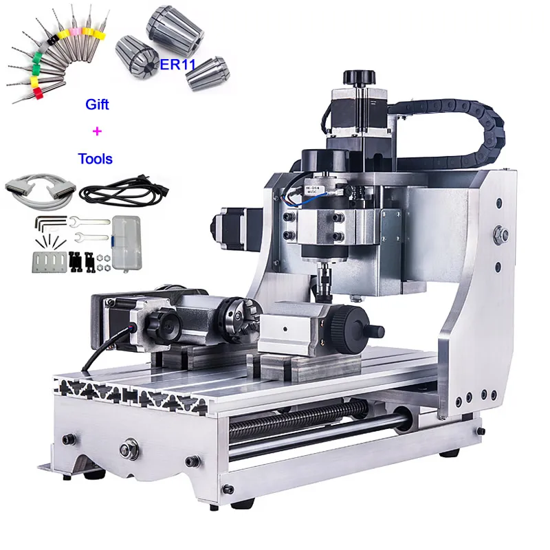 4 Axis CNC Router 3020 T-D300 Mini Milling Machine with White Control Box Engrave
4 Axis CNC Router 3020 T-D300 Mini Milling Machine with White Control Box Engrave